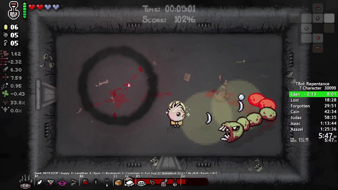 The Binding of Isaac Repentance 7 Character Speedruns