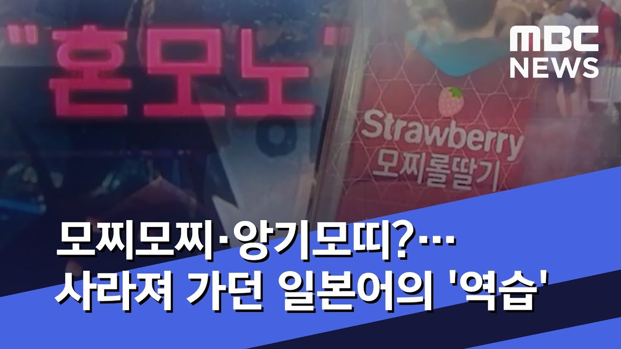 모찌모찌&middot;앙기모띠?&hellip;사라져 가던 일본어의 '역습' (2019.08.15/뉴스데스크/MBC)