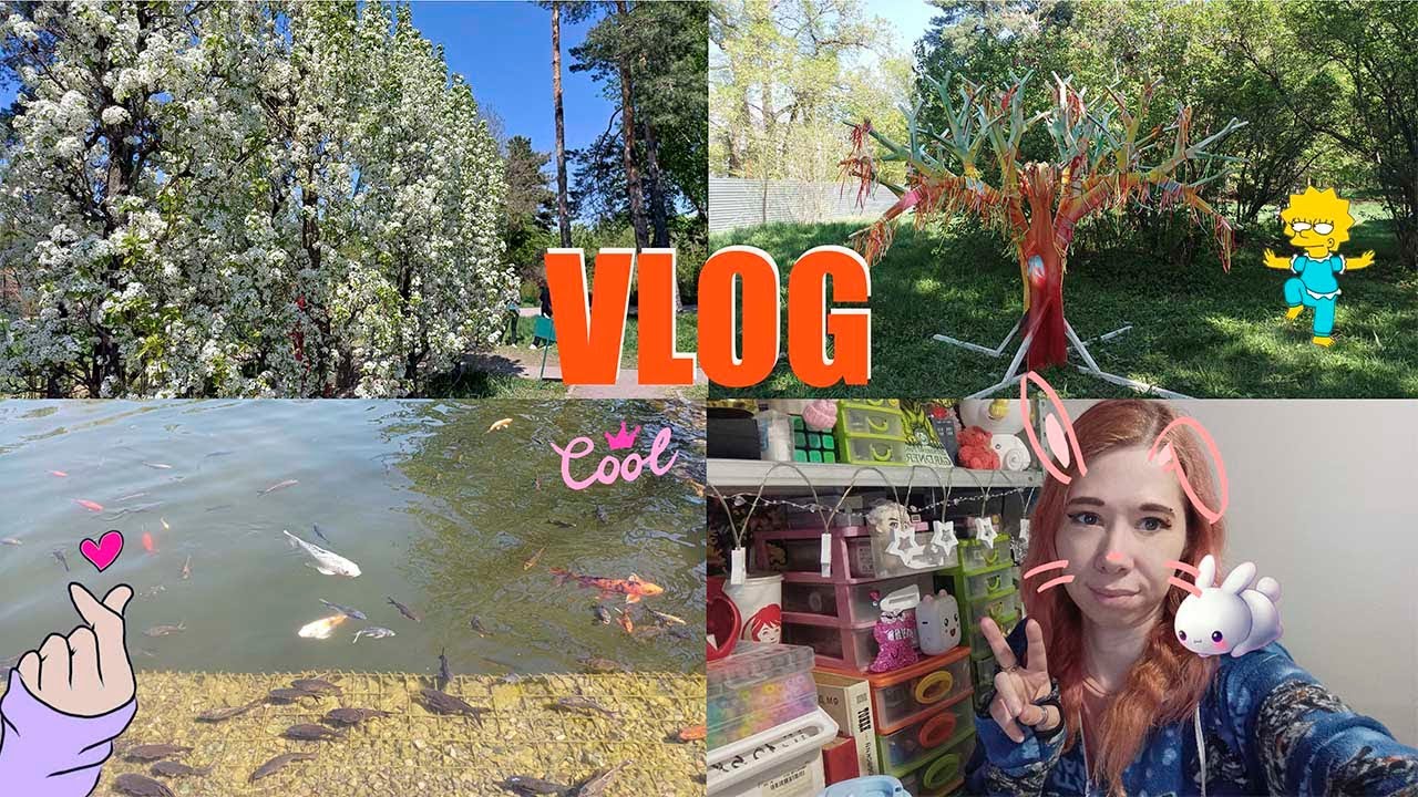 VLOG Ботанический сад, красивая пергола, много рыбок.