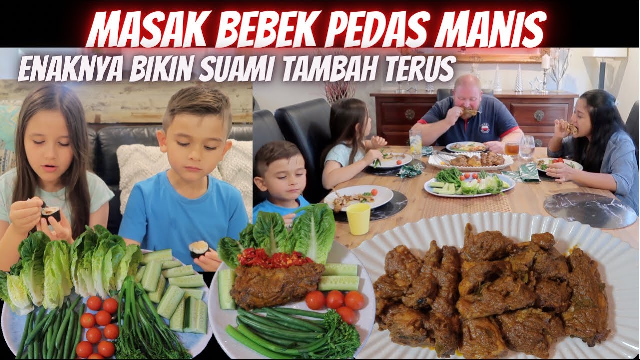 MASAK BEBEK PEDAS MANIS ENAKNYA BIKIN SUAMI TIDAK BISA BERHENTI MAKAN