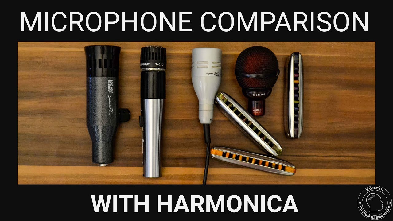 Lone Wolf JR, Shure 545SD, Octava MD 66A, Audix FireBall microphone comparison with harmonica.