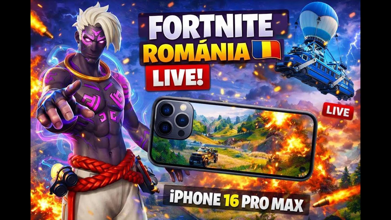 🎮 FORTNITE MOBILE LIVE 🇷🇴🇲🇩 | iPhone 16 Pro Max
