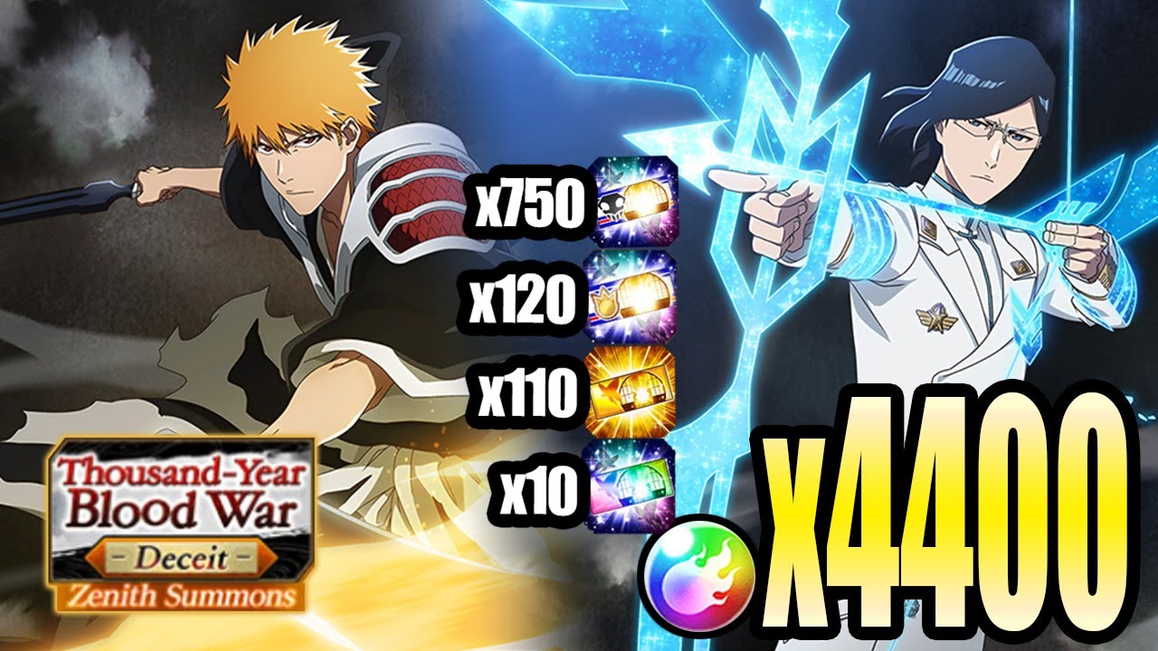 Bleach Brave Souls: TYBW: Призыв Зенита - Обман - 4400 сфер / Призыв по билету x990