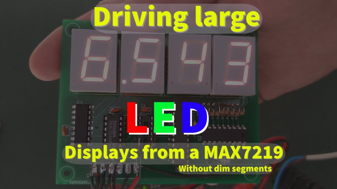 Driving large 7 segment LED displays from a MAX7219 with good brightness. Common Cathode.