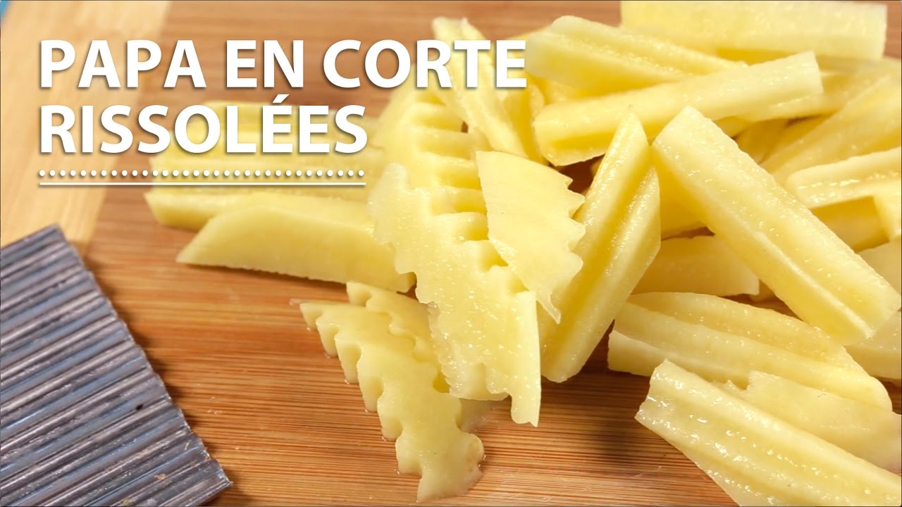 Papa grande en corte rissol&eacute;es