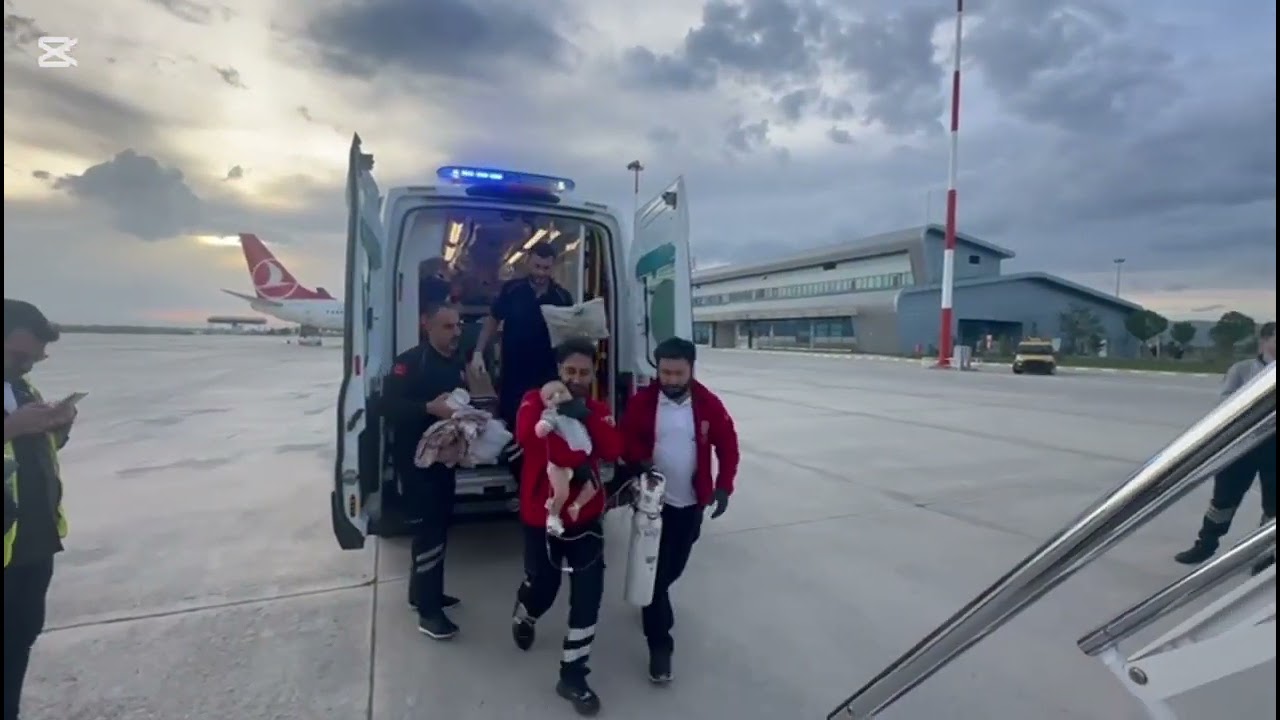 Muş’ta ambulans uçak karaciğer yetmezliği çeken 6 aylık bebek için havalandı