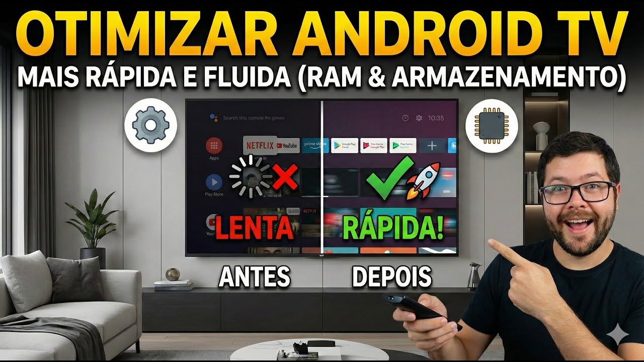 OTIMIZAR ANDROID TV em Qualquer Aparelho | Mais Rapida e Fluida (Otimizar RAM e Armazenamento)