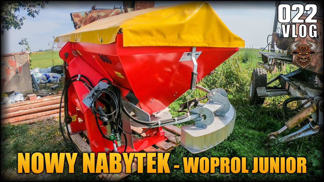 NOWY NABYTEK - Rozsiewacz nawozu Woprol Junior II. Wymiana starego sprzętu| Vlog #22