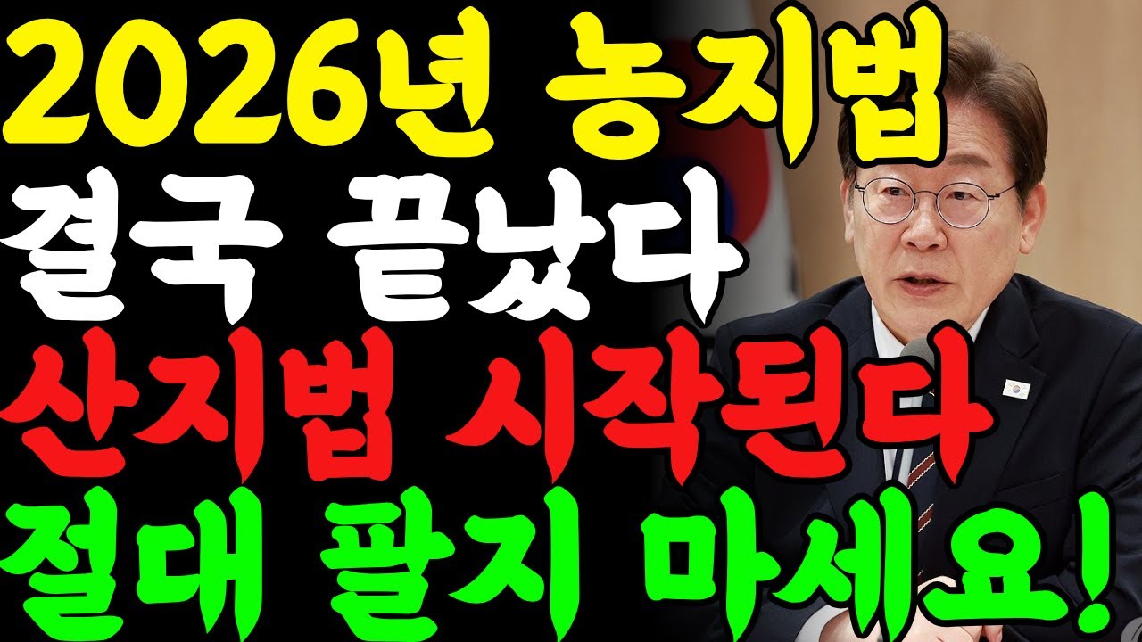임야 가진 분들 제발 보세요｜2026년부터 ‘이 법’ 바뀌면 산값이 완전히 달라집니다