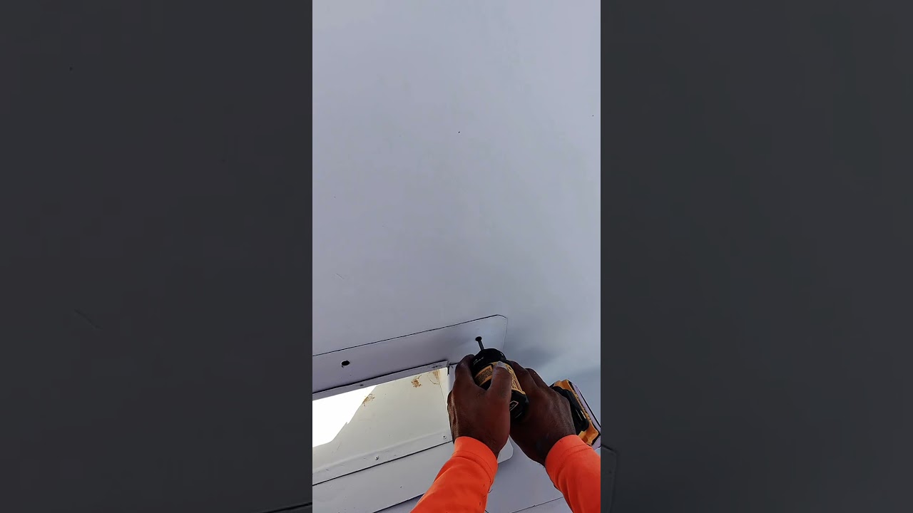 Installing scupper box #tpo #roofing #roofer #contractor #labour #construction