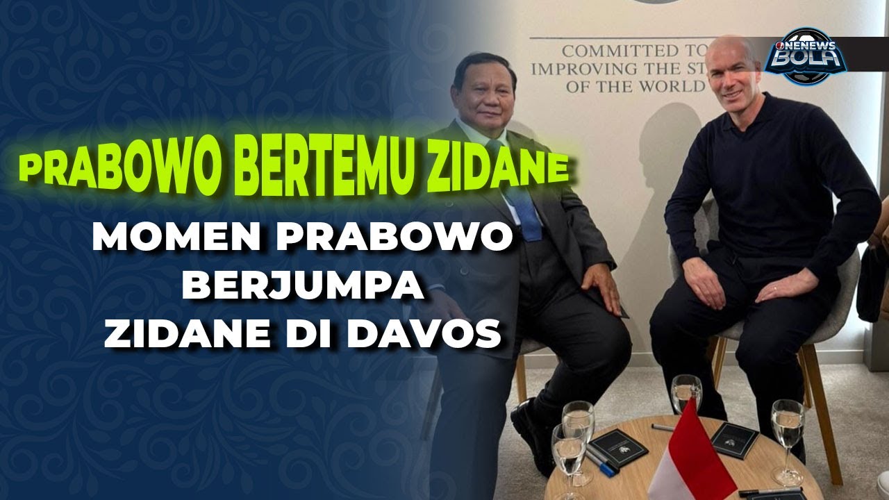 Prabowo Unggah Momen Bersama Zinedine Zidane dan Putranya di Davos | OneNews Bola