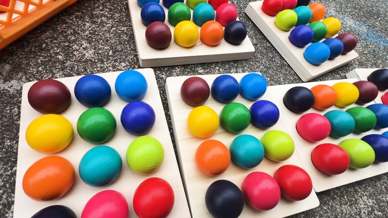 Marble Run☆ASMR with the delicate sound of a wooden rail slope and rolling marbles