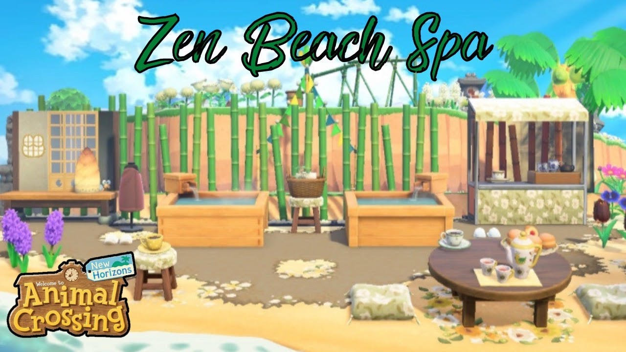 Zen Beach Spa Speed Build // Animal Crossing New Horizons