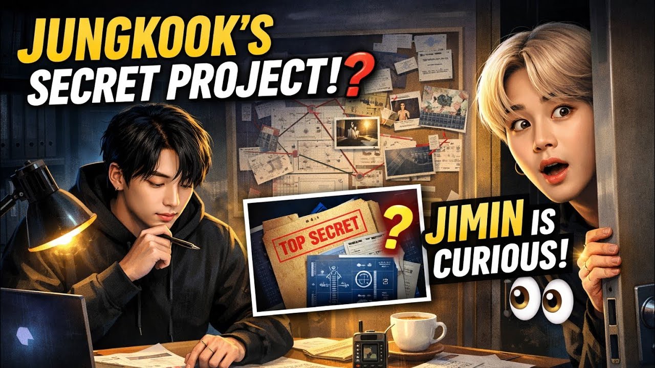 Jungkook planning a secret project in a building? Jimin was curious about the contents! 👀✨