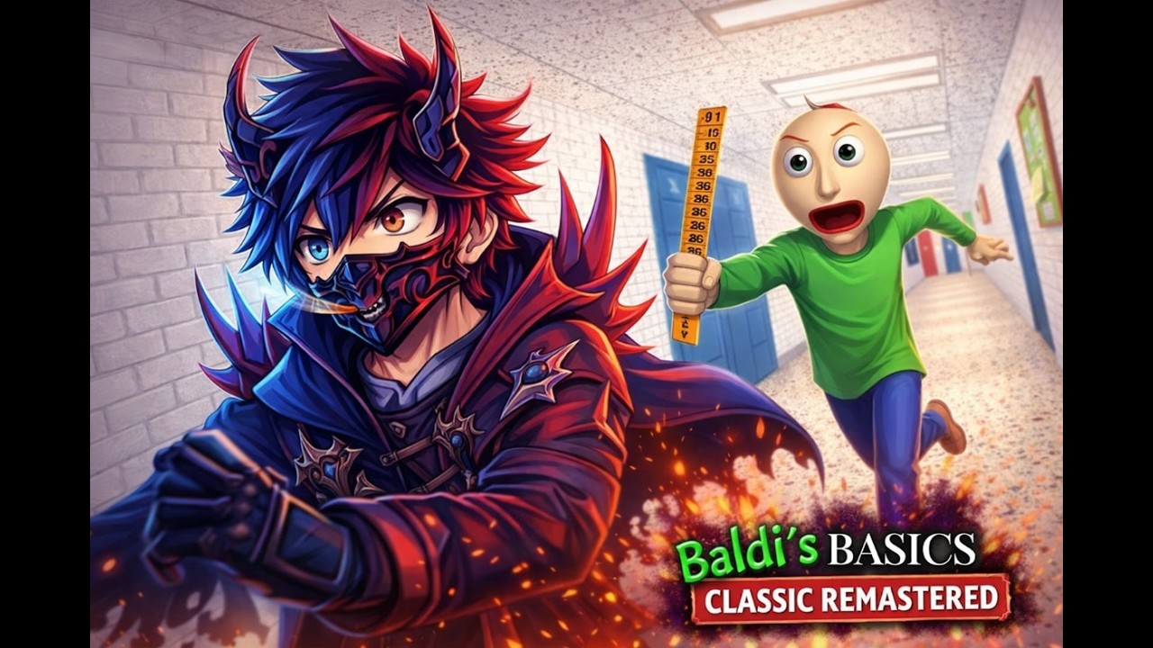 je joue au remasteur de baldi basic's