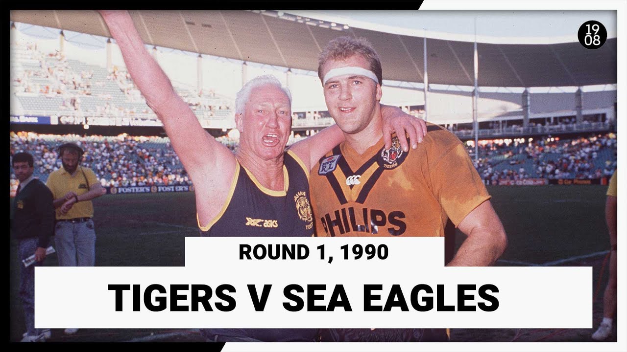 Balmain Tigers v Manly Warringah Sea Eagles | Round 1, 1990 | Match Replay | NRL Throwback