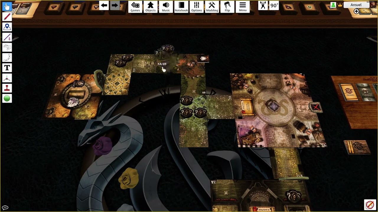Гайд по Tabletop Simulator на примере игры Клинок и Колдовство