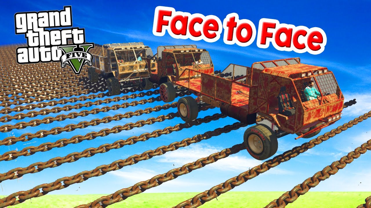 RIJDEN op KETTINGEN is MOEILIJK! - GTA V Face to Face