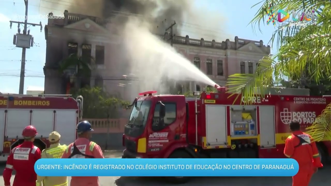 CHEGADA DE APOIO DA EQUIPE DE BRIGADA DE INC&Ecirc;NDIO DO PORTOS DO PARAN&Aacute; E PERGUNTAS A SEREM FEITAS