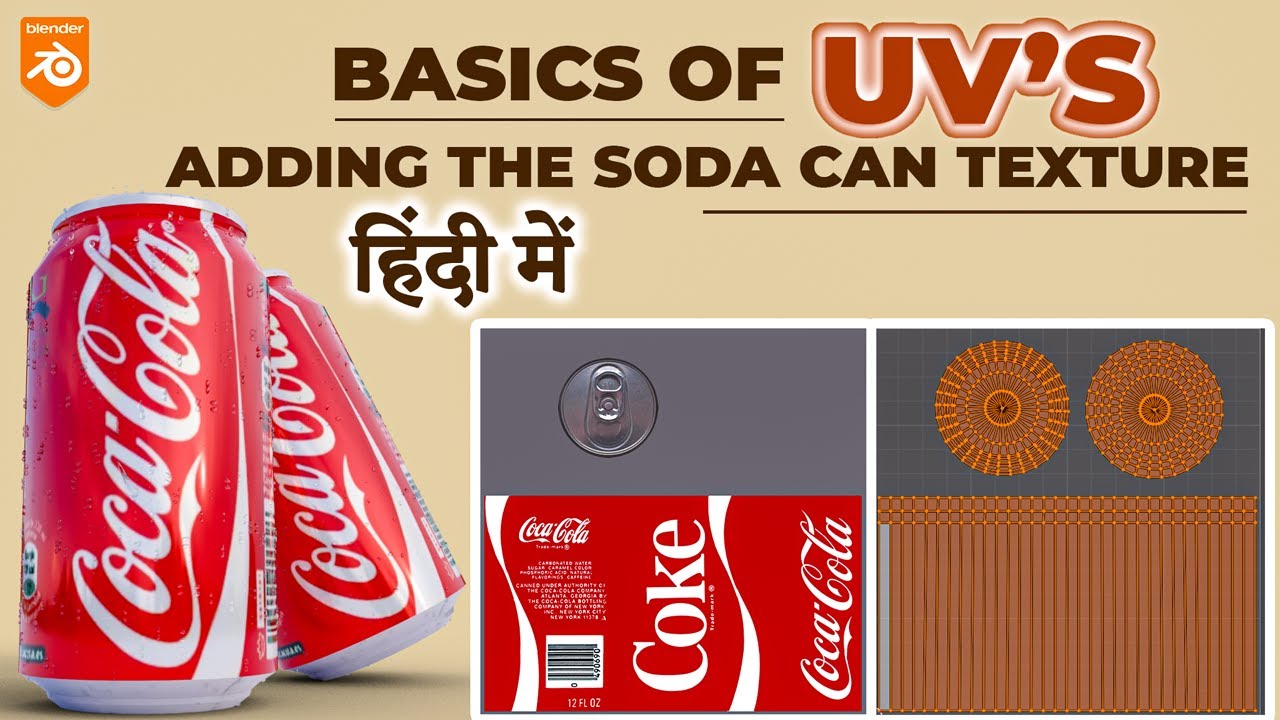Adding the Soda Can Texture || Blender 3.0