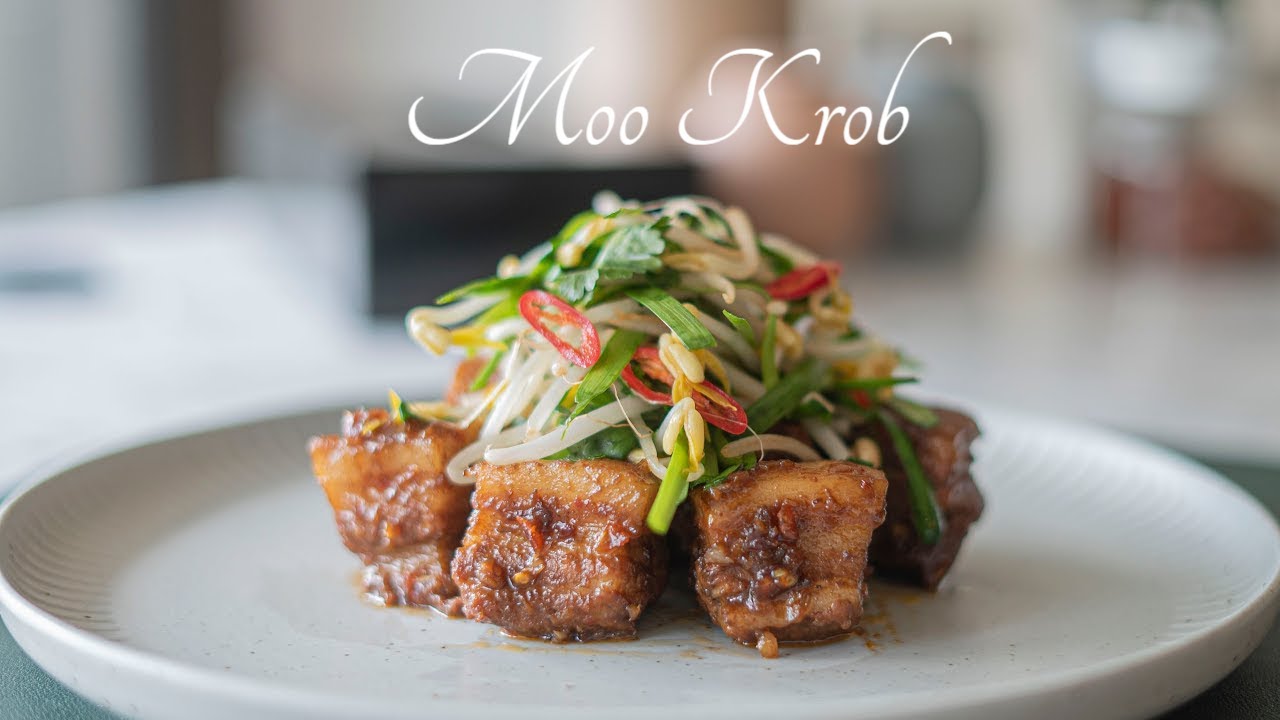 Sticky Pork Belly with Tamarind Sauce | Moo Krob Recipe | Tiara's Home Kitchen