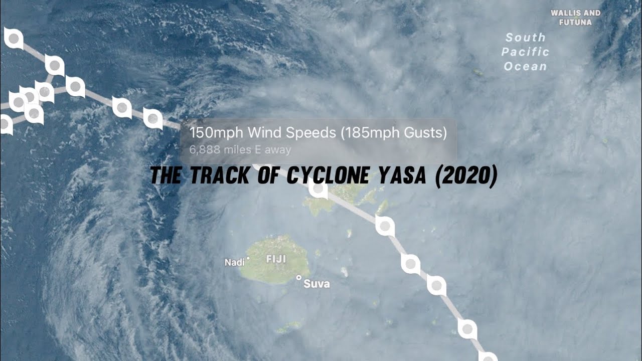 The Track of Cyclone Yasa (2020)