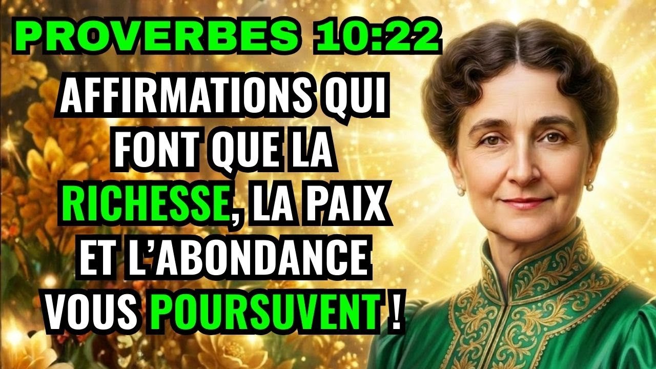 Proverbes 10:22 La LOI Spirituelle Des AFFIRMATIONS Pour Attirer La RICHESSE, La PAIX Et L’ABONDANCE