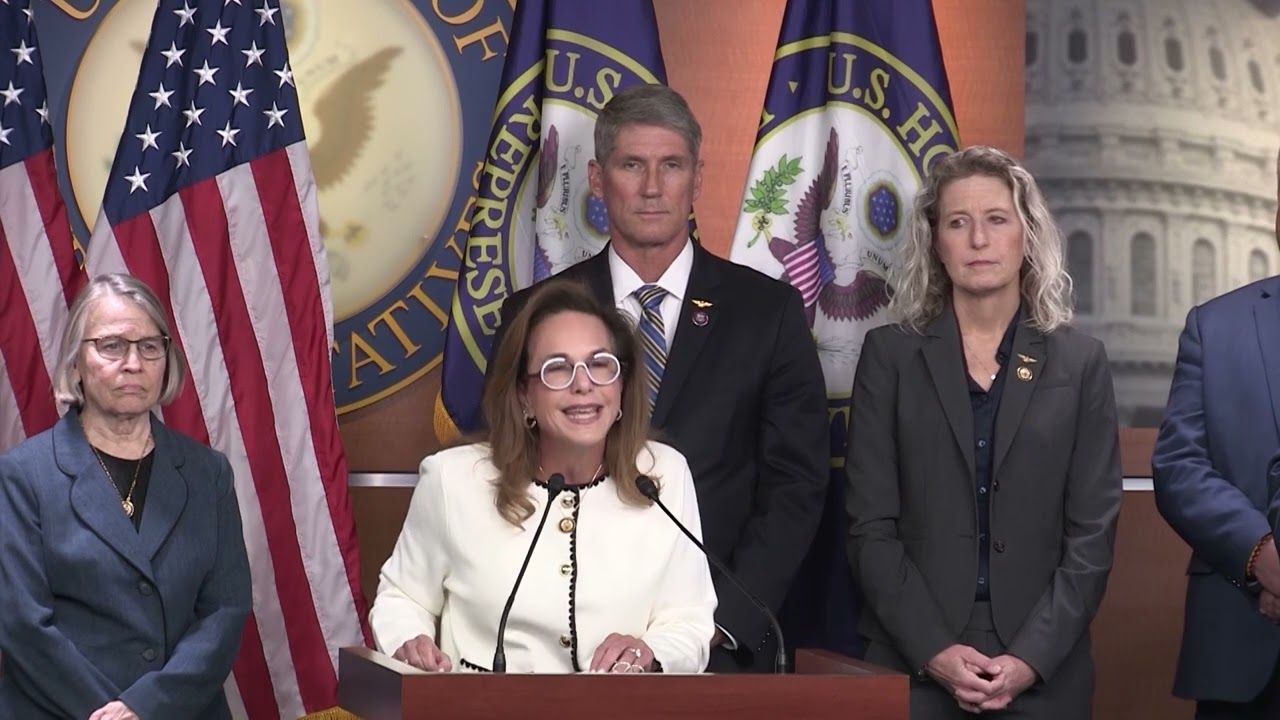 Chairwoman McClain (R-MI) delivers remarks at a House Republicans Press Briefing