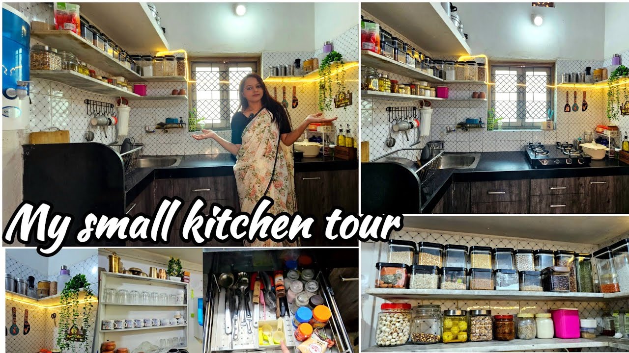 MY KITCHEN TOUR/ मेरी छोटीसी रसोई🏡 10/5 small kitchen tour/ my organised kitchen tour....