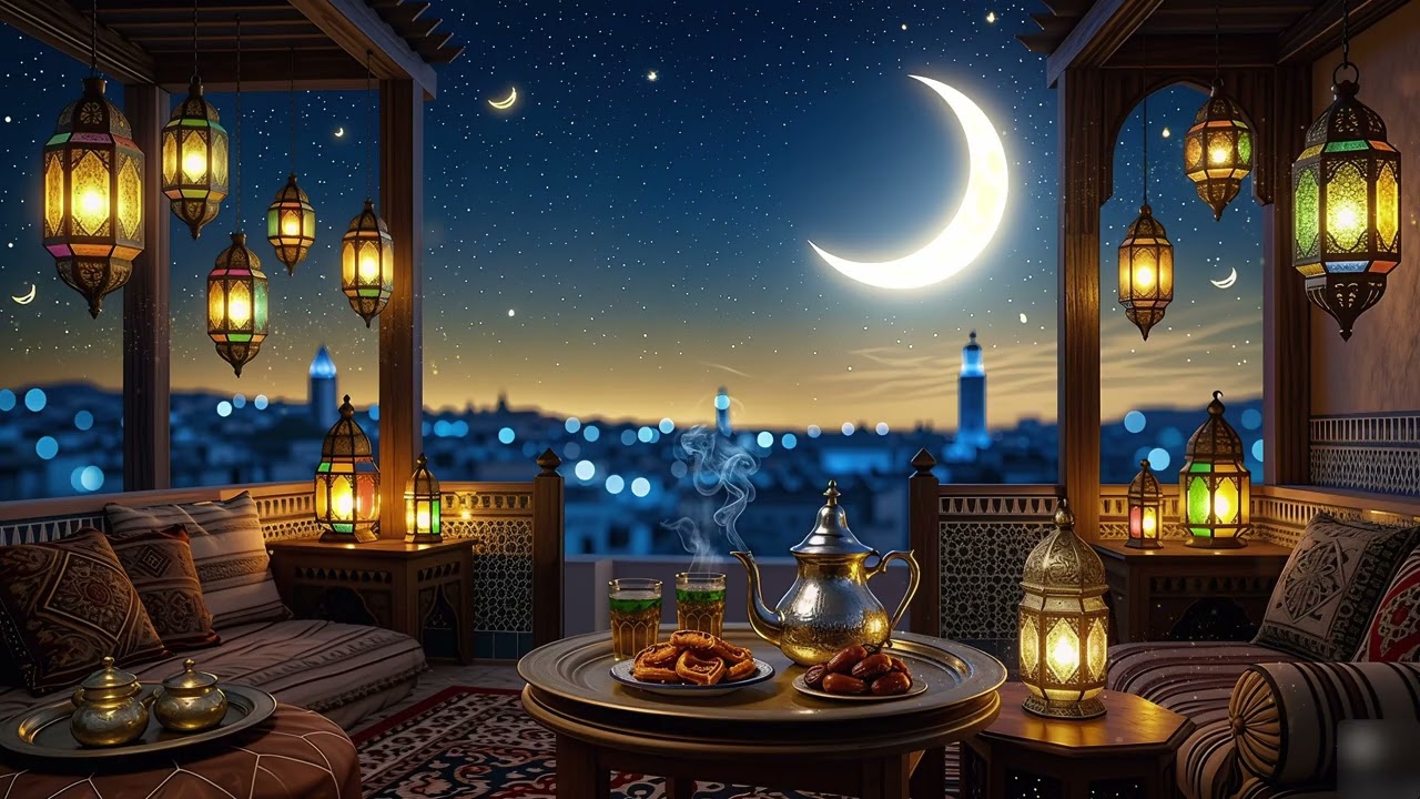 Moonlit Minarets & Golden Tea | A Tranquil Ramadan Night Escape in 4K