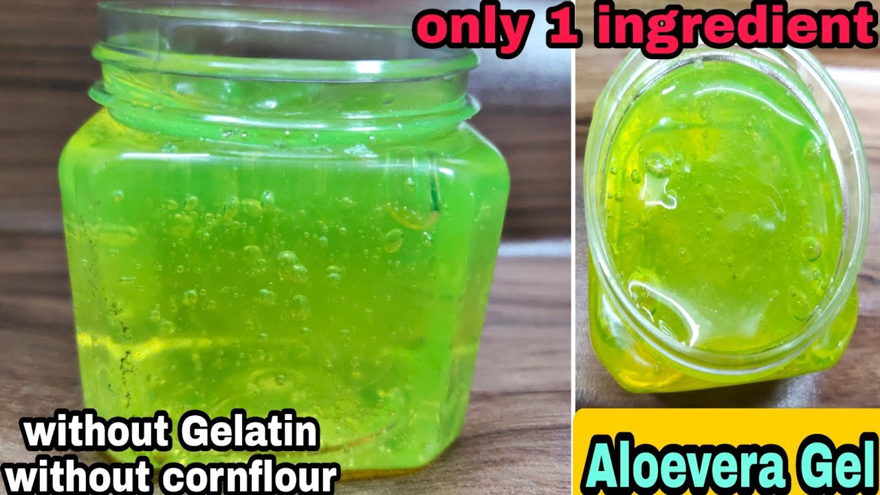 (ना Gelatin , ना Cornflour) बनाए मार्किट जैसा Aloevera Gel इस तरह , एक आसान तरीका ||