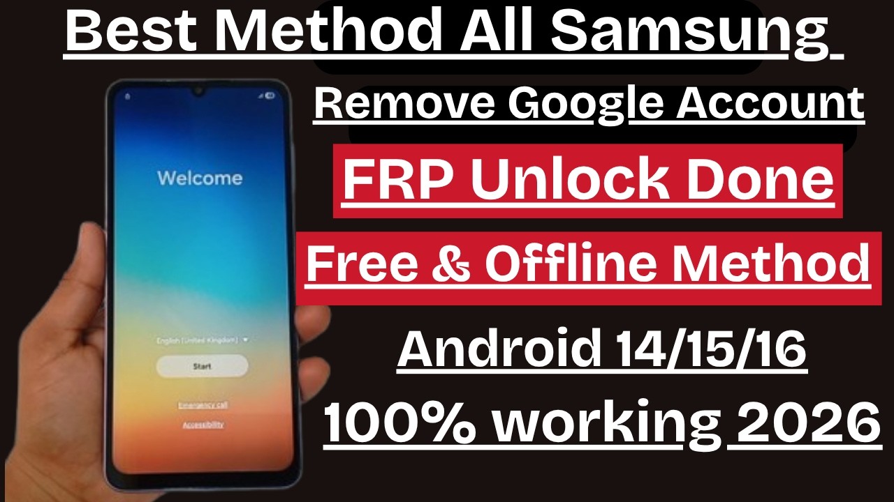 How To Remove Frp Lock Samsung Without Pc |Android 14/15/16| Latest Security Patch 2026|100% Working