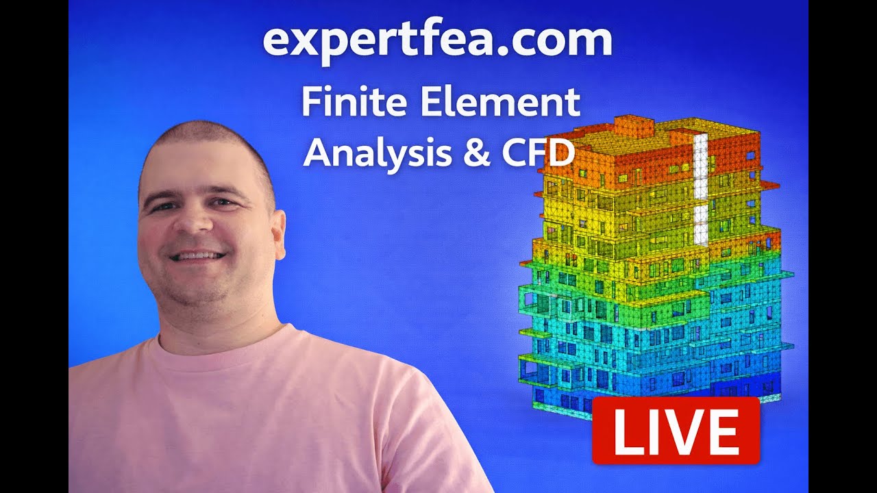 LIVE Stream 13 - Modelling and seismic FEA simulations of a building with apartments using ANSYS WB