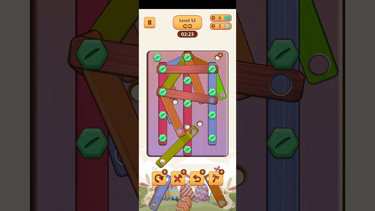 Wood Nuts & Bolts Puzzle Level 52 - ABI Games Studio (Version 5.9)
