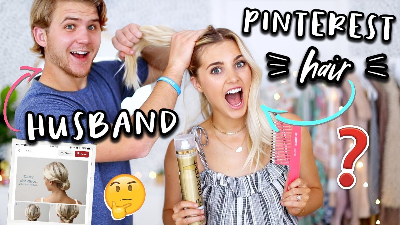 MY HUSBAND RECREATES PINTEREST HAIRSTYLES! | Aspyn Ovard
