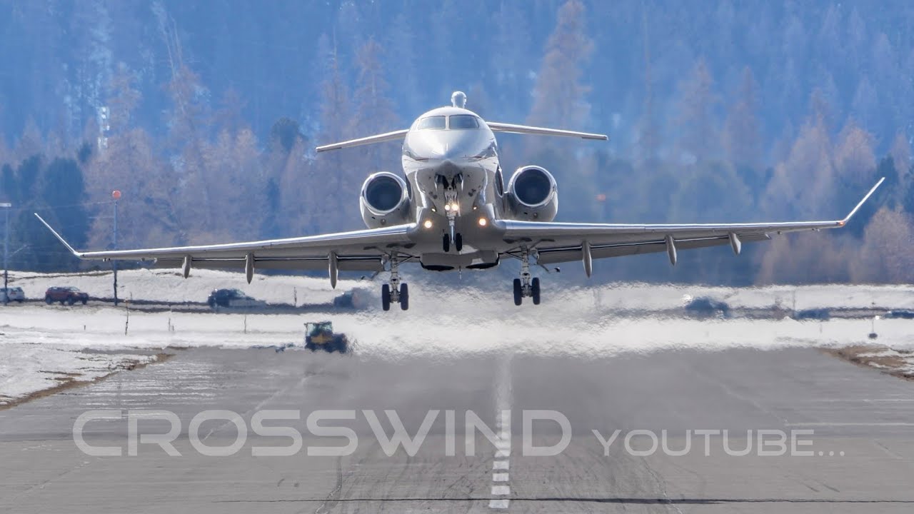 VistaJet Bombardier Challenger 350 | Mountain Landing & Take Off | 18.02.2024 Engadin Airport #CL35