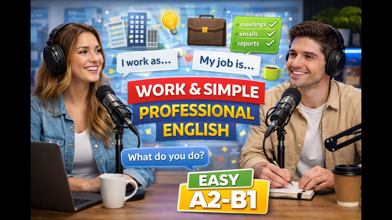 Work & Simple Professional English | Easy A2–B1 Conversation