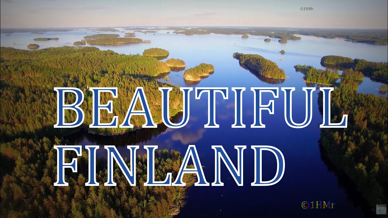 Flying over Beautiful  Finland