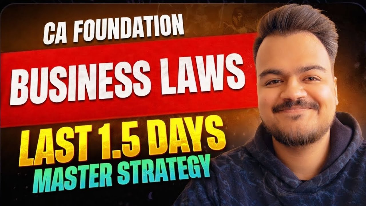 CA Foundation law 1.5 days revision strategy #cafoundation #caexams #cafoundationlaw #caresults 