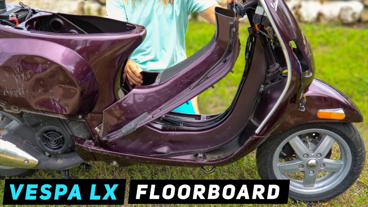 Vespa LX Floor board Removal / Installation | Mitch's Scooter Stuff