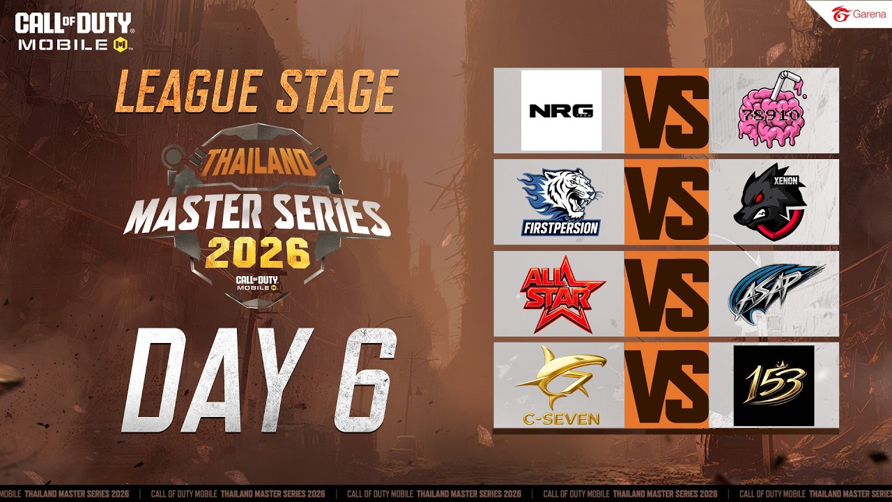 🔴LIVE:  CODM: Thailand Master Series 2026 - League Stage DAY 6