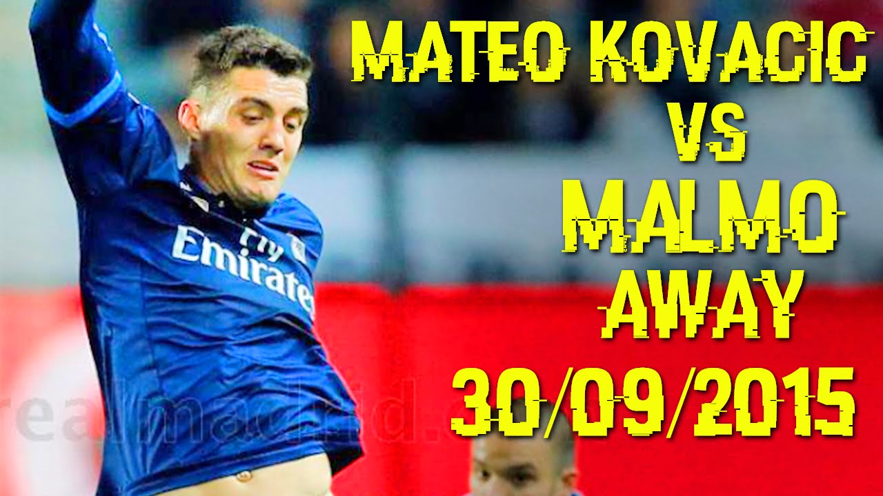 Mateo Kovacic vs Malmo Away 30/09/2015 -  Malmo vs Real Madrid 0-2 [HD]