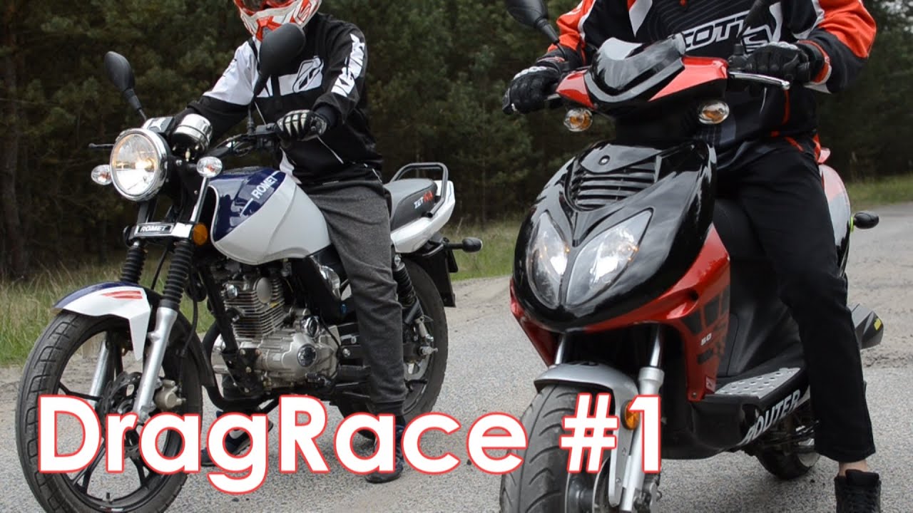 Romet ZetKa 50 vs Router Sport 50s DragRace#1 MotoThorn
