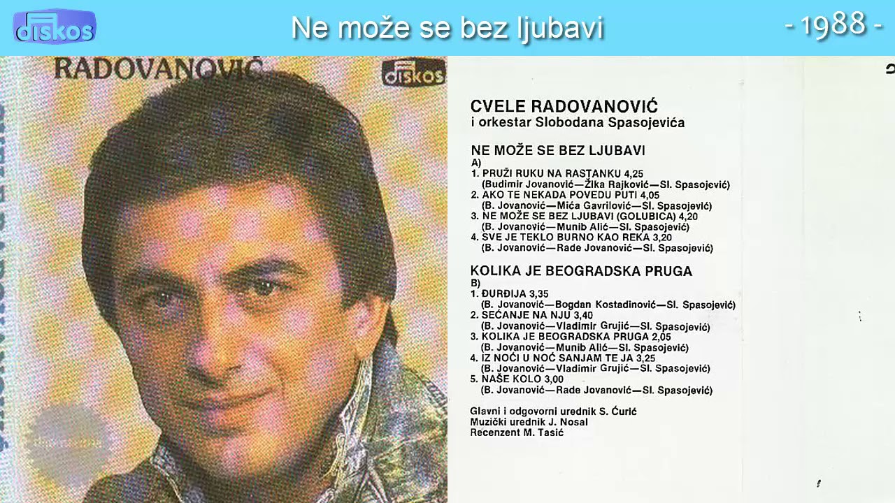 Svetomir Radovanovic Cvele - Ne moze se bez ljubavi - (Audio 1988)