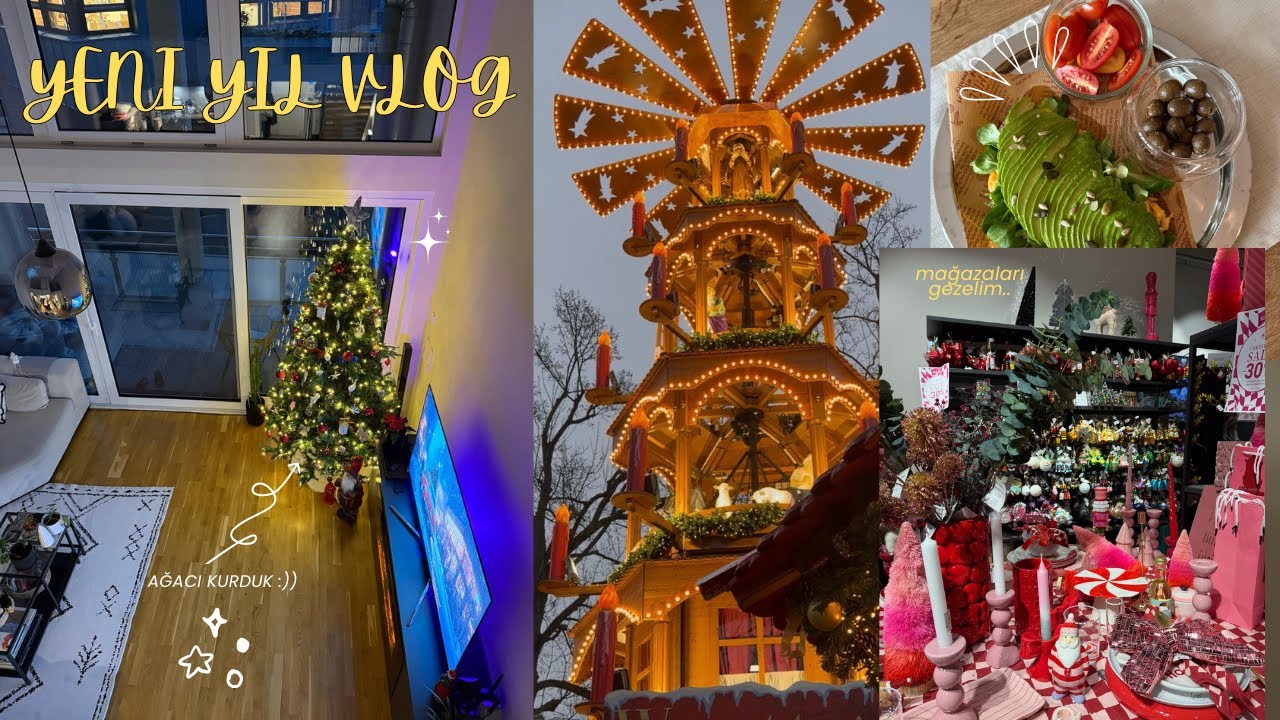 Yeni yıl Yeni enerji 🎄 Ağacı kurdum/ Weihnachtsmarkt/ Mağazalar ışıl ışıl 💫💫