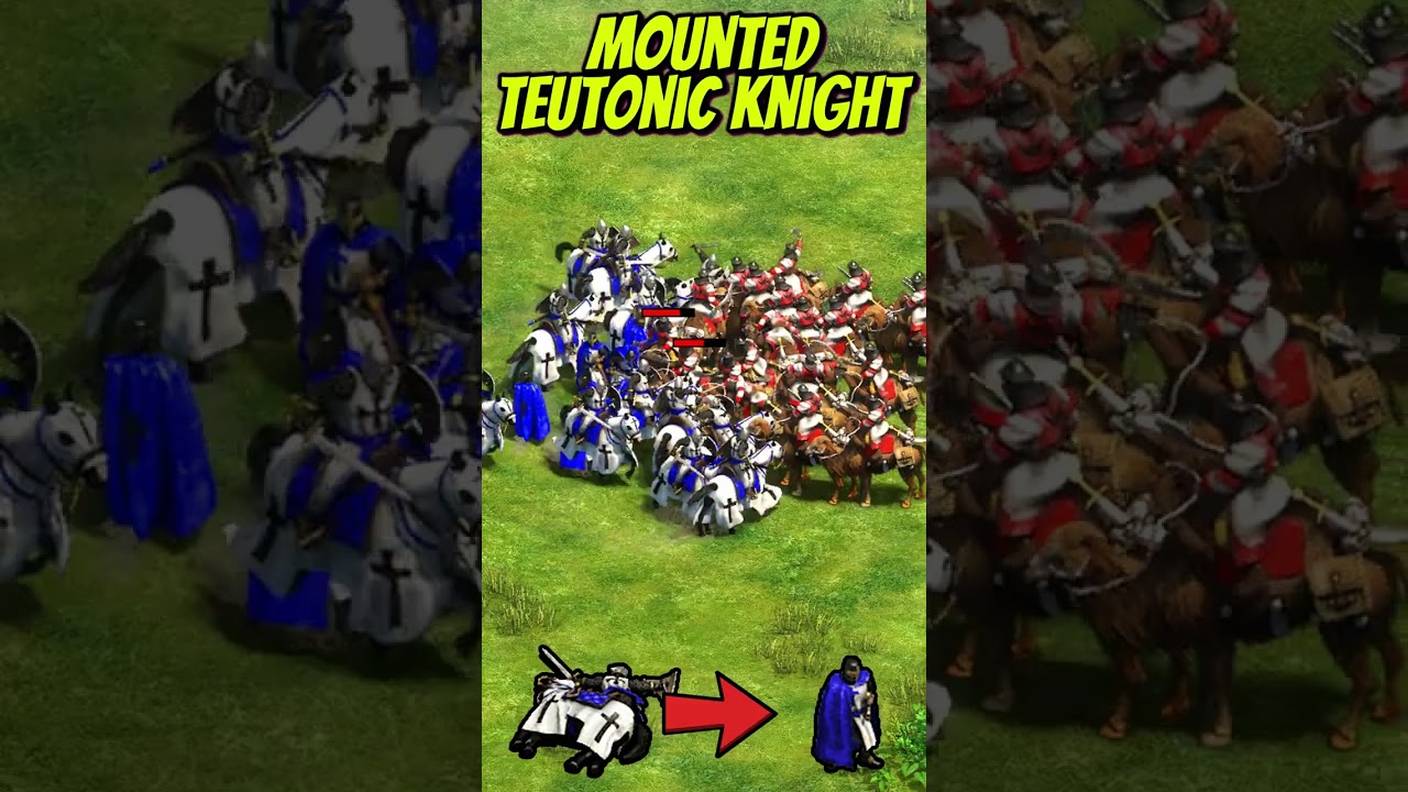Mounted Teutonic Knight (AoE2) #Shorts