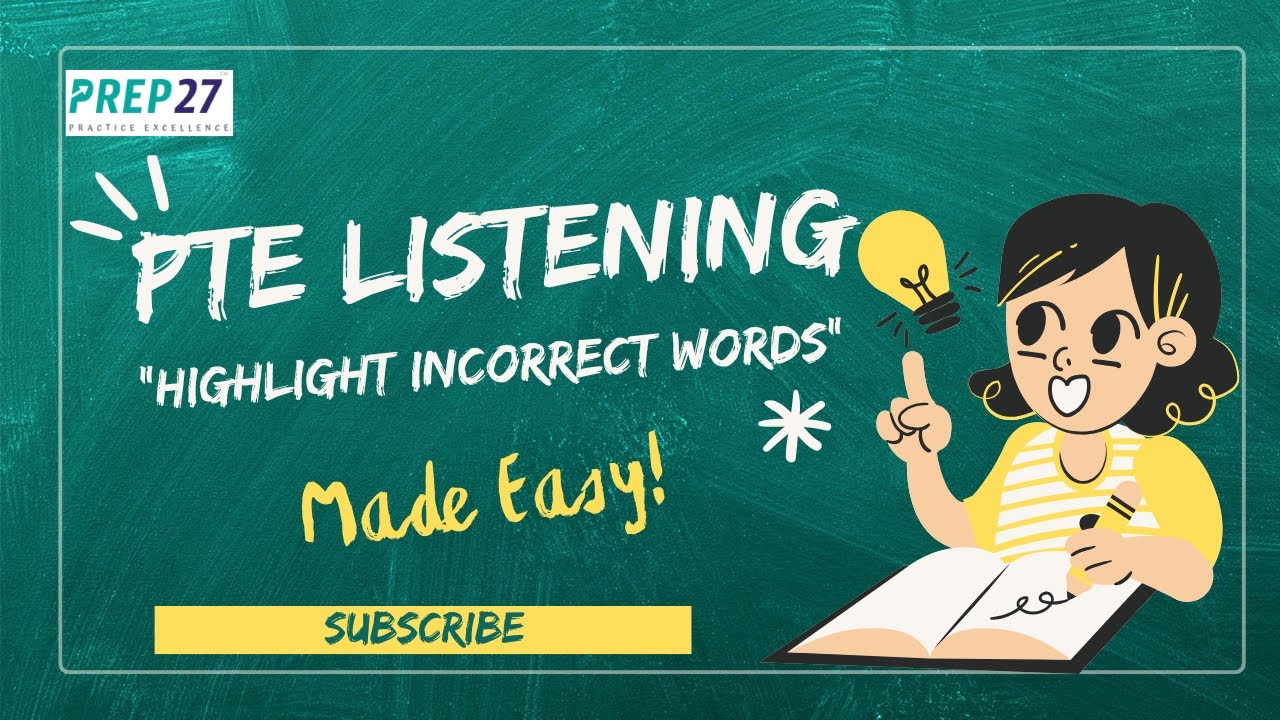PTE Highlight Incorrect Words | Fast Reaction + Accurate Listening Method
