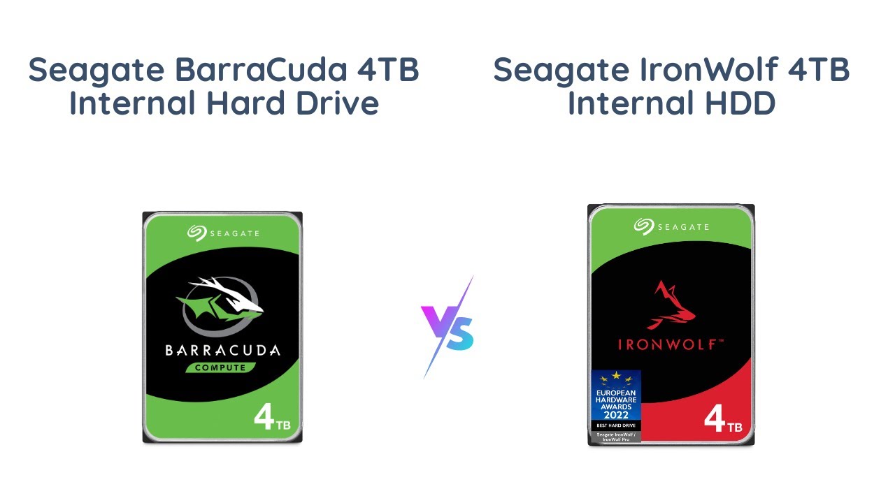 Seagate BarraCuda vs IronWolf 4TB Internal Hard Drive Comparison