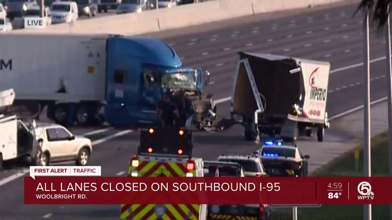 Fatal crash shuts down SB I-95 in Boynton Beach