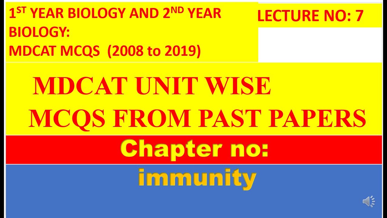 MDCAT Past Papers MCQs Immunity | Immunity mcqs | MDCAT Past Papers MCQS Discussion on Immunity |